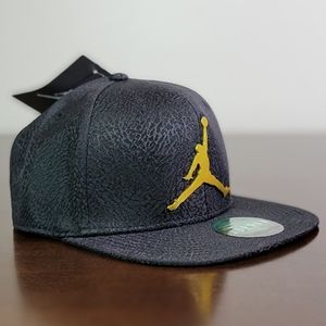 Air Jordan 1 3 4 Retro Black Cement Gold Hat Cap